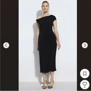 Old Navy Black One-Shoulder Dress